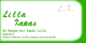 lilla kapas business card