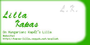 lilla kapas business card